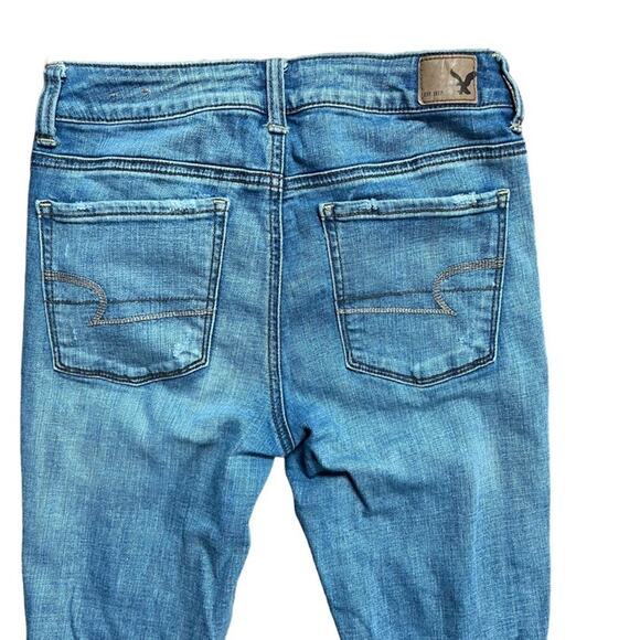 American Eagle Womens Size 4 Hi Rise Distressed Jegging Crop - Picture 9 of 10